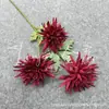 Decoración de Boda Flor de Crisantemo Pinza de Cangrejo de 3 Cabezas Flores de Seda para Decoración del Hogar y Arreglos Florales, Exportación de Caléndula