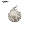 WT-P1997 Estilo Festivo Colgante de Concha Estrella de Mar Caracol Diseño Tallado Collar para Niña Accesorios de Latón Hechos a Mano