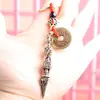 Vajra de Latón Antiguo, Pieza Coleccionable Pequeña Variada, Herramienta Ritual Tántrica Vintage de Xizang, Colgante para Llavero, Estilo Xizang