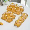 Frete Grátis Prato de Frutas Secas Personalizado Prato de Lanches Prato de Lanches Prato com Compartimentos para Lanches Prato de Frutas Redondo Transparente com Tampa Caixa Prato de Frutas