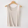 Camisola Acanalada de Cuello Cuadrado para Mujer, Espalda Cruzada, Se Puede Usar como Capa Interior o Exterior, Tallas Grandes, Top sin Mangas, Espalda Descubierta, Modal