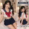 Floral Sea Lencería Sexy Estilo Academia Falda Ultra-Corta Uniforme Estilo Puro Deseo Jk Chica Caliente Conjunto de Uniforme de Marinero para Mujeres A1129