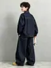 Traje de Mezclilla Otoñal para Niños 2026 Nuevo Estilo Fresco y Elegante Chaqueta Mediana y Grande para Niños Conjunto de Dos Piezas para Primavera y Otoño para Exportación