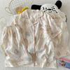 Pijamas Populares Nuevos para Mujer Este Año, Conjunto de Tres Piezas de Algodón Fino de Manga Corta para Mujer de Verano Que se Puede Usar Afuera