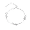 Pulsera Minimalista de Plata Cadena Hueso de Serpiente con Lazo para Mujer 2024 Nuevo Nicho Pulsera con Sensación de Alta Gama Joyería de Viento Frío