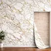 Pegatinas de pared autoadhesivas IXPE transfronterizas, fondo blanco con efecto craquelado dorado, rollo de renovación de papel tapiz brillante, al por mayor