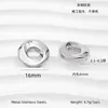 Anillo de Acero Inoxidable Corazón Estrella de Cinco Puntas Separadores Chapado al Vacío Oro de 18K Corte Estéreo Geométrico Acero de Titanio Joyería DIY