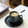 Taza de café de cerámica mate de 300 CC con platillo, taza de café estilo europeo, juego de tazas de café, taza de capuchino