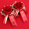 Set de corsage para boda para dar la bienvenida a los padres de la novia y el novio suministros de boda corsage familiar juego completo para el padrino las damas de honor