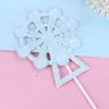 Decoración de Pastel Feliz Cumpleaños para Niños Enchufe Estilo Celebridad de Internet Castillo Molino de Viento Globo Año del Bebé Adornos para Hornear Bandera