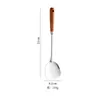 Cuchara sopera de acero inoxidable 304 Sapele, pequeño utensilio de cocina doméstico, espátula para cocinar, espátula para champiñones, cucharón para sopa, espumadera para olla caliente