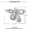 Estilo Europeo y Americano Flor Corazón DIY Colgante de Acero Inoxidable Pendientes de Ángel Pequeño Dinosaurio Erizo Joyería de Acero de Titanio Colgante