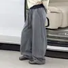 Ropa infantil coreana 2026 colección de otoño nueva: pantalones de chándal elegantes para niñas, pantalones casuales holgados de pierna ancha para niños mayores, modernos