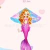 Weifang cometa de sirena al por mayor niños adultos caricatura tela triangular cometa brisa fácil de volar puesto juguetes fabricantes