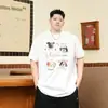 Camiseta de manga corta para hombre de verano, estilo americano, divertida con estampado de cachorros, para hombres jóvenes, moderna, corte holgado, talla grande, algodón puro