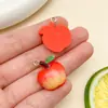 Colgante de Resina Estéreo Simulado de Verdura, Pimiento, Fruta, Manzana, Colgante Pequeño, Llavero DIY, Colgante, Accesorios de Joyería