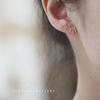 Pendientes de plata de ley 925 con diseño del Árbol de la Vida, chapados en oro de 14 quilates, con circonitas brillantes y una planta, bonitos pendientes pequeños para estudiantes.