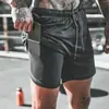Comércio Exterior Irmãos Musculosos Moda Masculina Shorts de Corrida Esportes Lazer Exterior Soltos Calças Fitness de Camada Dupla