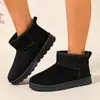 Botas de Neve Femininas 2026 Estilo Novo de Inverno Sapatos de Algodão com Forro de Lã, Sapatos Femininos Espessados, Botas de Algodão Confortáveis e Quentes, Botas Curtas de Algodão com Solado Grosso