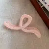 Diseño líneas geométricas parte posterior de la cabeza recogido pinza para el cabello femenino hielo transparente combinable horquilla de alta gama tocado pinza grande de tiburón