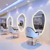 Espejo de Peluquería Simple de un Solo Lado de Moda para Salones de Peluquería, Montado en Pared con Retroiluminación, Mismo Estilo que en Douyin