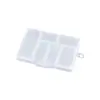 Caja de Empaque Digital para Componentes de Joyería con 6 Compartimentos Caja de Plástico Transparente Clip para Papel Caja de Almacenamiento de Polipropileno para Joyería