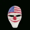 Máscara de Halloween Dia da Colheita Bandeira 2 Cabeça de Palhaço Máscara Vermelha Payday2 Festa Máscara de Plástico para Baile