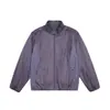 Chamarra minimalista para exteriores, resistente al agua, con bloques de color, cuello alto, unisex, casual, ligera, transpirable, prenda de abrigo
