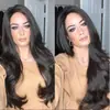 Peruca Europeia e Americana da Amazon Moda Feminina Reparo Facial Cabelo Longo Cacheado Onda Grande Alta Temperatura Seda Fibra Química Peruca Touca em estoque