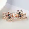 Grampo de Cabelo Flor de Diamante de Cristal Estilo Coreano Presilha Pequena de Mola Acessório de Cabelo para Rabo de Cavalo Estilo Coreano