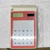 Suministro spot al por mayor calculadora pantalla táctil transparente solar estudiante vacaciones regalos de empresa logo imprimible