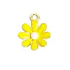 Aa-25 Flor de Margarita Más Vendida Accesorios para Joyería DIY Colgante de Aleación Esmaltada Pendientes de Flor de Cinco Pétalos Colgante de Collar