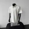 Camisa Polo Patchwork Estilo Americano, Camisa de Verano Resistente de Manga Corta para Hombre con un Ambiente Juvenil, Camiseta de Cuello Campana, Moda Casual Moderna de Media Manga