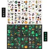 Pegatinas de Tatuaje de Pascua que Brillan en la Oscuridad para Niños, Pegatinas Temporales de Brazo y Cara de Dibujos Animados para Fiesta Festiva, Carnaval, Transfronterizo, Nuevo Producto