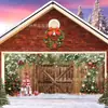 Decoração de Banner de Porta de Celeiro de Natal Exclusivo Transfronteiriço Fundo Decoração de Banner de Cobertura de Porta de Garagem de Celeiro de Natal de Inverno