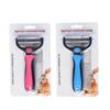 Peine para Mascotas Gato Perro de Pelo Largo Mascota Desenredador Peine de Acero Inoxidable Electroplateado Peine de Dientes Densos Peine de Fila Recta Traje