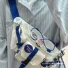Bolso de Pecho Retro Estilo Harajuku Hong Kong para Hombre Versión Coreana Unisex para Mujer Ropa de Trabajo Bolso Cruzado