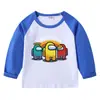 Camiseta de manga larga para niños, cuello redondo, para primavera y otoño, de la marca Among Us, para uso transfronterizo, camiseta interior para bebé niño