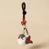 Nuevo Llavero Colgante Pájaro Tallado en Madera Hecho a Mano Lindo Gorrión Decoración para Colgar en Mochila Regalo de Graduación para Estudiantes
