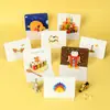 Cartão de Cumprimentos de Bênção Casual Divertido Ikono Shifeng para Crianças Cartão Tridimensional Dobrável Cartão para Professor Cartão de Aniversário Infantil Cartão de Agradecimento