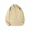 Algodón Puro Lavado, Sin Bolsillo, Manga Larga, Camisa Lisa de Color Sólido para Mujer, Cárdigan Holgado Liso, Top con Cuello de Solapa, En Stock al por Mayor
