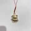 Oro Puro 999 "Hazte Rico al Instante" 2026 Año del Caballo Colgante Zodiacal Llavero Caballo Pequeño Dibujo Animado Colgante para Bolsa