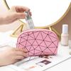 Bolsa de Cosméticos Estilo Caliente de Comercio Exterior para Mujer, Portátil, Sencilla, Bolso de Mano de Moda, Gran Capacidad, Resistente a Salpicaduras, Lavable al Agua, Bolsa Semicircular