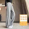 Calça larga de corte justo para mulheres, novo estilo de outono, tamanho petite, estilo americano, relaxada, perna reta, esportiva, calça de moletom casual