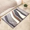 Alfombra de Piso de Cachemira Sintética con Diseño Floral Fresco para Baño y Tocador, Resistente a Manchas y al Polvo, Felpudo para Entrada, Alfombra Decorativa