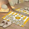 Alfombra de Piso de Cachemira Imitación Estilo Ins de Dibujos Animados Transfronterizo con Cara Sonriente para Hogar, Baño, Absorbente de Agua, Antideslizante, Alfombrilla para Pies, Alfombrilla de Entrada para Baño