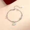 Pulseira do Casal da Sorte Três Vidas para Homens e Mulheres, Presente do Dia dos Namorados Chinês, Pulseira de Casal Folha de Ginkgo da Moda de Luxo Leve de Nicho