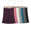 299-26 Outono Estilo Coreano Casual e Suave Fluido Cordão Cintura Alta Amarração na Cintura Emagrecedor e Elegante Saia