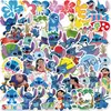 50 Piezas de Pegatinas de Dibujos Animados de Lilo & Stitch, Adecuadas para Decorar Guitarras, Patinetas, Maletas, Pegatinas Impermeables y Extraíbles