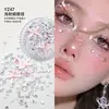 Pegatinas Faciales Maquillaje Pegatinas de Diamante Maquillaje para Cara y Ojos Diamante Brillante Diamante Lágrima Perla Mariposa Maquillaje de Escenario Concierto Pegatinas Faciales